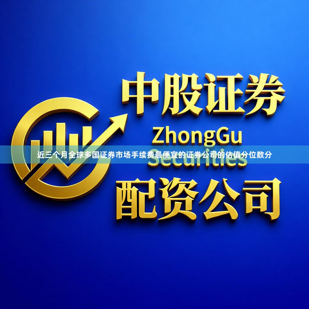 近三个月全球多国证券市场手续费最便宜的证券公司的估值分位数分